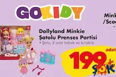 GOKİDY OYUNCAK DOLLYLAND MİNKİE ŞATOLU PRENSES PARTİSİ GOKİDY OYUNCAK DOLLYLAND MİNKİE ŞATOLU PRENSES PARTİSİ